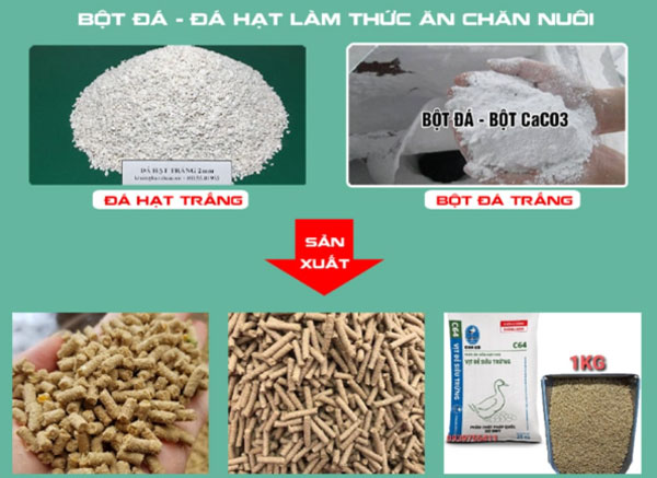 Đá hạt làm phụ gia thức ăn chăn nuôi